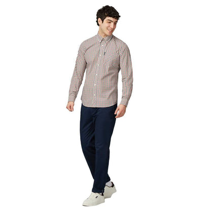 Ben Sherman Signature House Check in Red Long Sleeve Shirt
