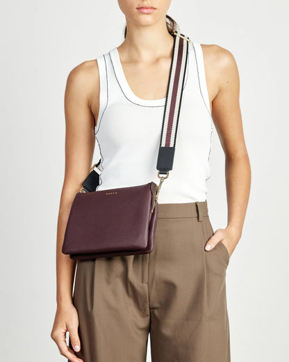 Saben Feature Strap Webbing Black, White, Merlot