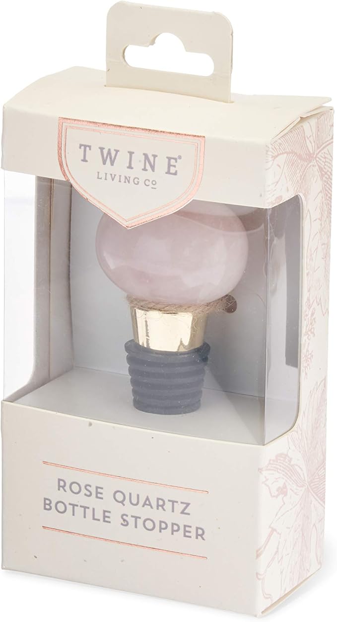 Twine Living Co Rose Quartz Bottle Stopper