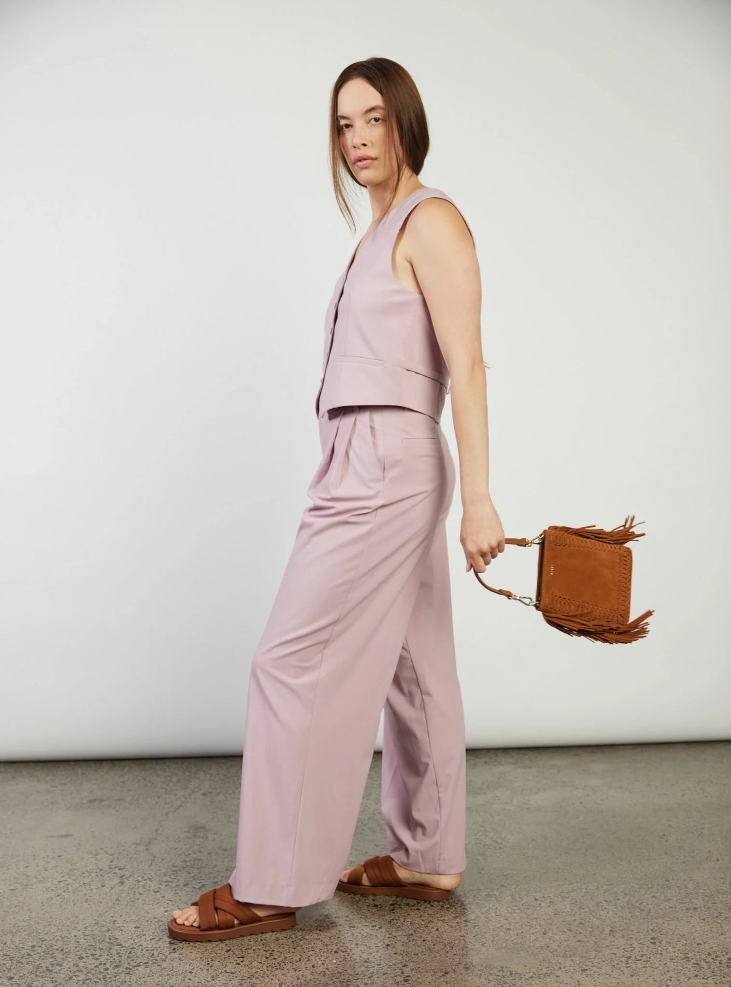 Saben Coco Mini Bag Black Suede+Fringe