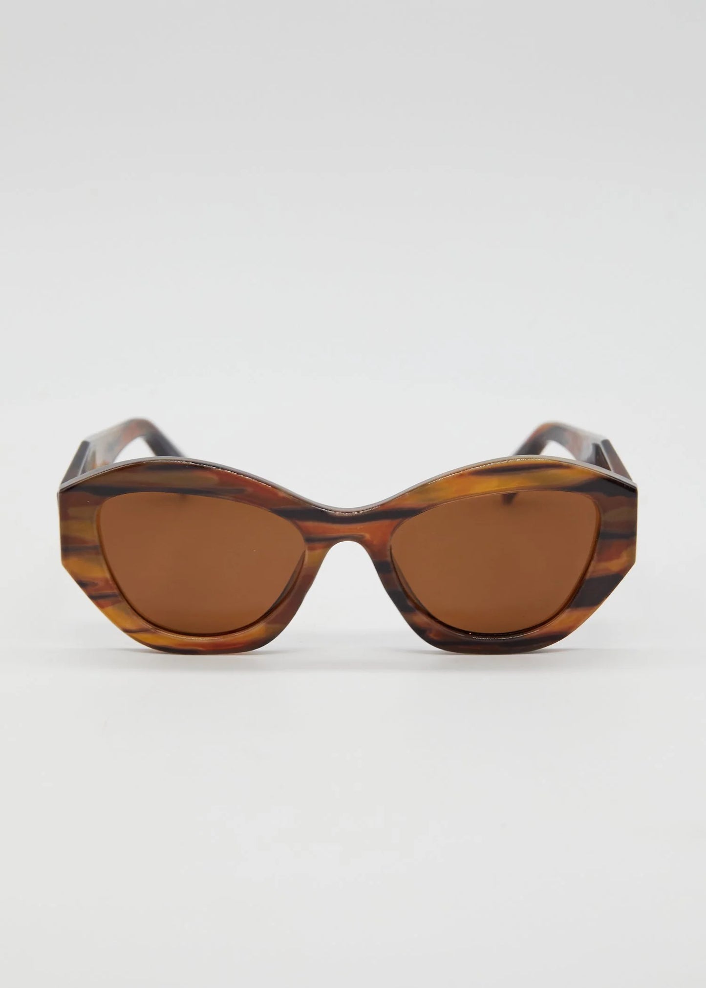 Stella + Gemma Thea Zebra Brown Sunglasses