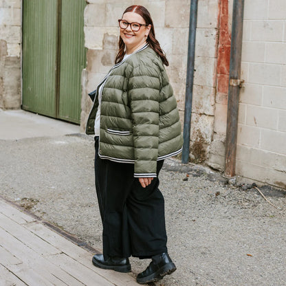 Moke Fern Puffer Down Jacket in Olive or Black