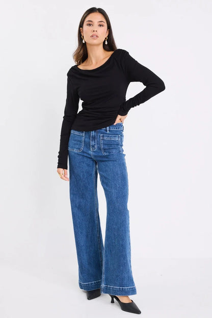 Among The Brave Zoey Jean In Marine Blue