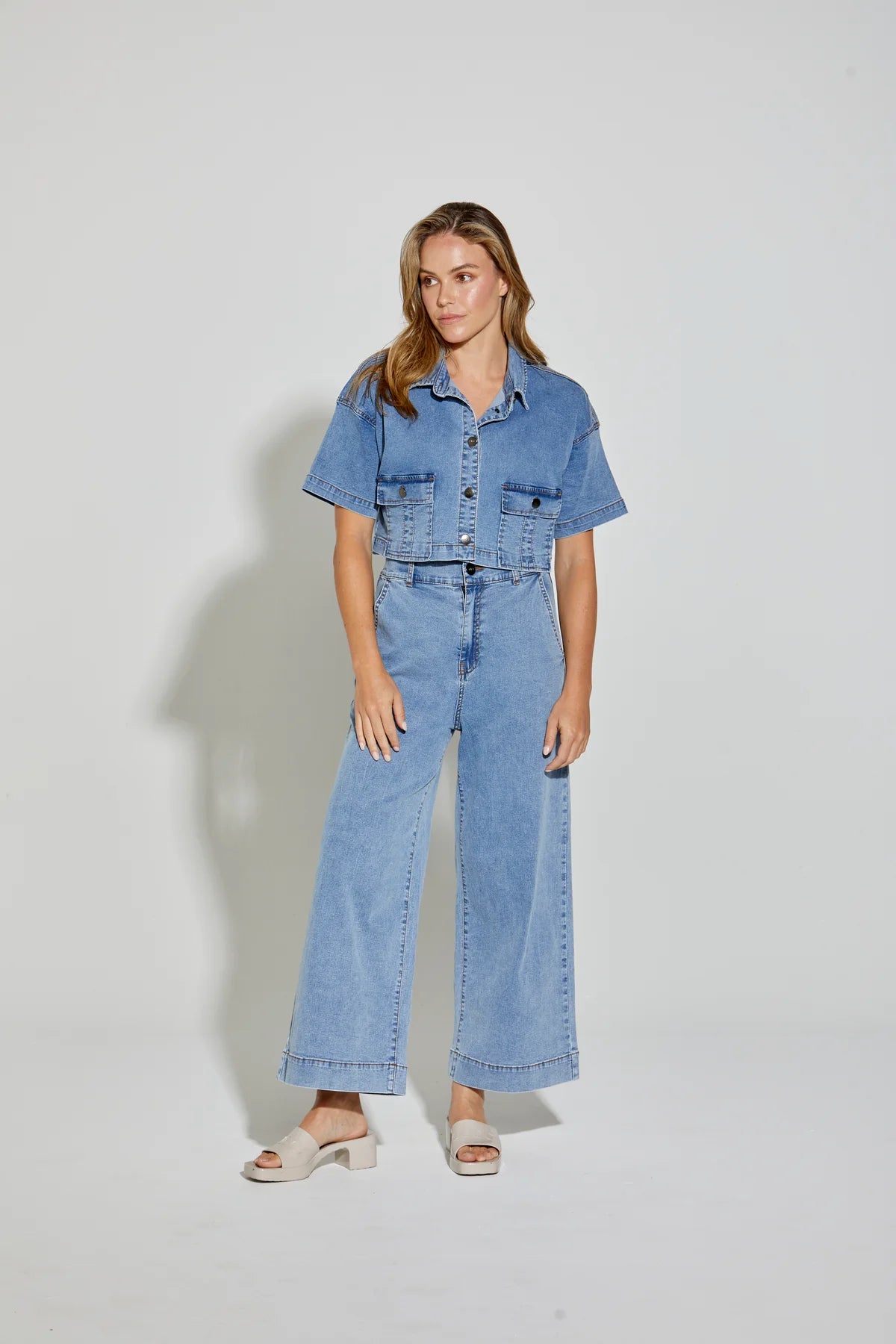 New London Jeans Jacket - Troy in Milk or Light Wash