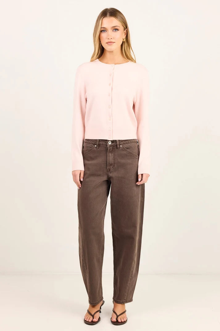 Stories Be Told Autograph Blush Soft Fine Gauge Crewneck Cardigan