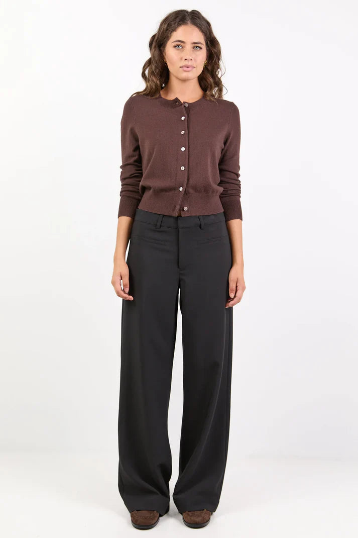 Stories Be Told fierce Black Low Rise Stretch Wide Pants