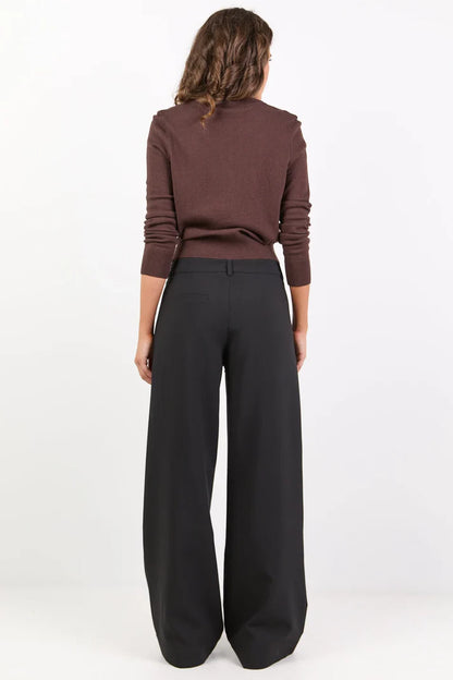 Stories Be Told fierce Black Low Rise Stretch Wide Pants