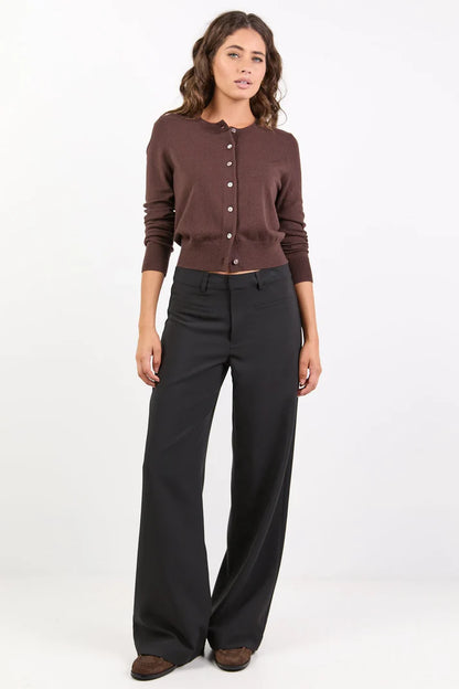 Stories Be Told fierce Black Low Rise Stretch Wide Pants