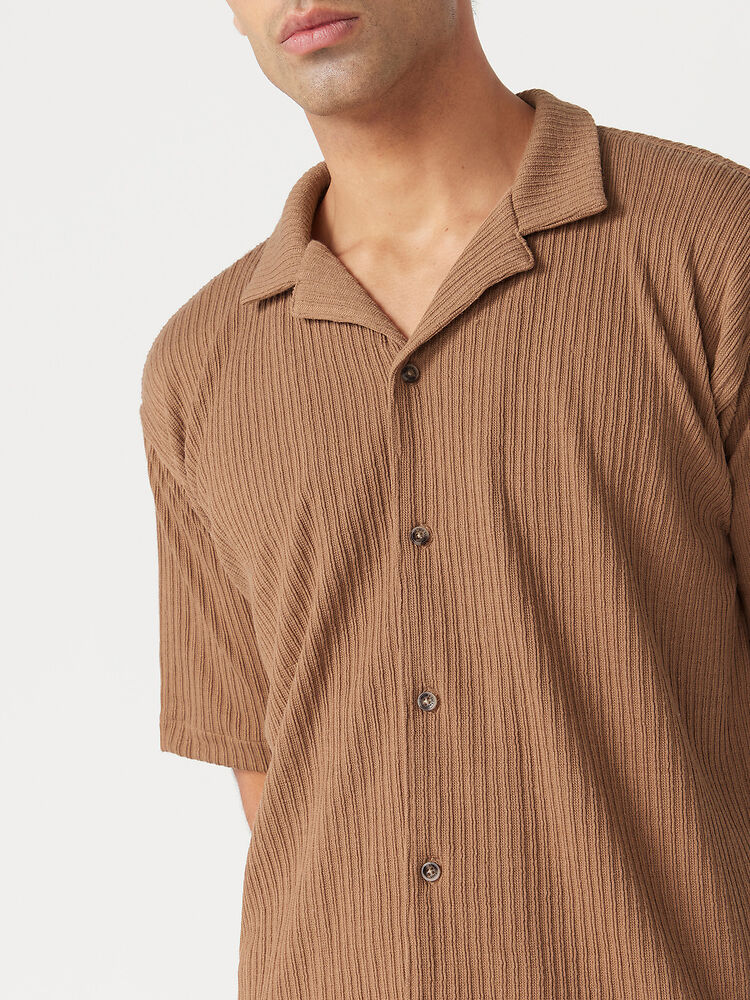 Ben Sherman Stripe Knit Short Sleeve Shirt