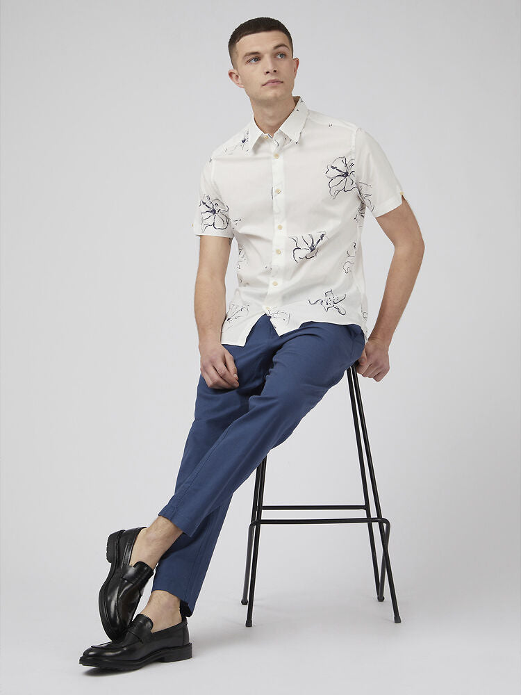 Ben Sherman Linear Floral Print Shirt