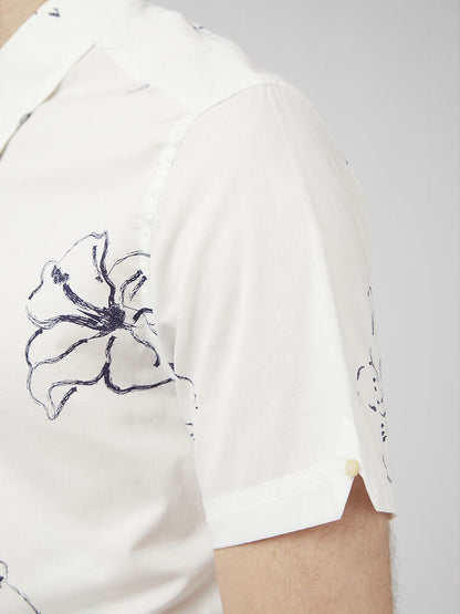 Ben Sherman Linear Floral Print Shirt