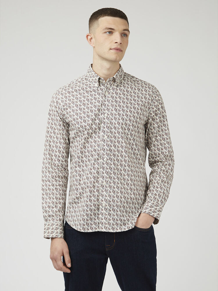 Ben Sherman Block Botanical Print Shirt