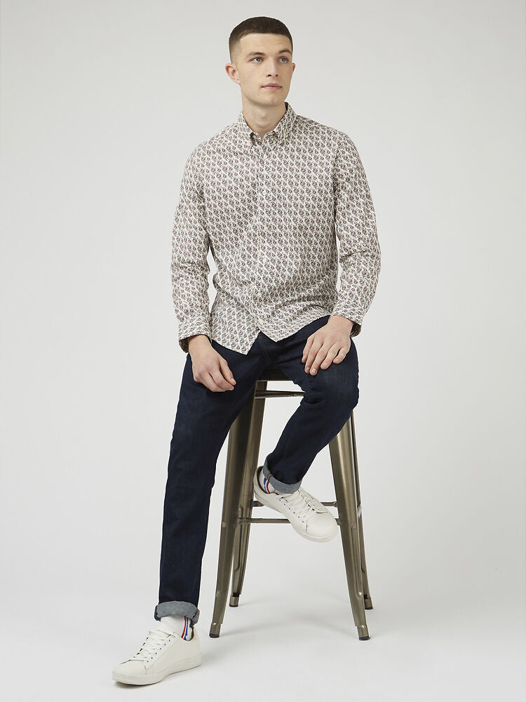 Ben Sherman Block Botanical Print Shirt