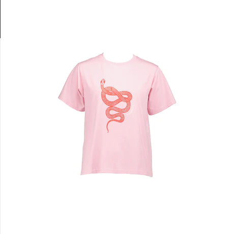 Tuesday Label Band Tee - Rose Viper