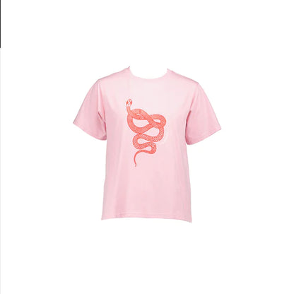 Tuesday Label Band Tee - Rose Viper