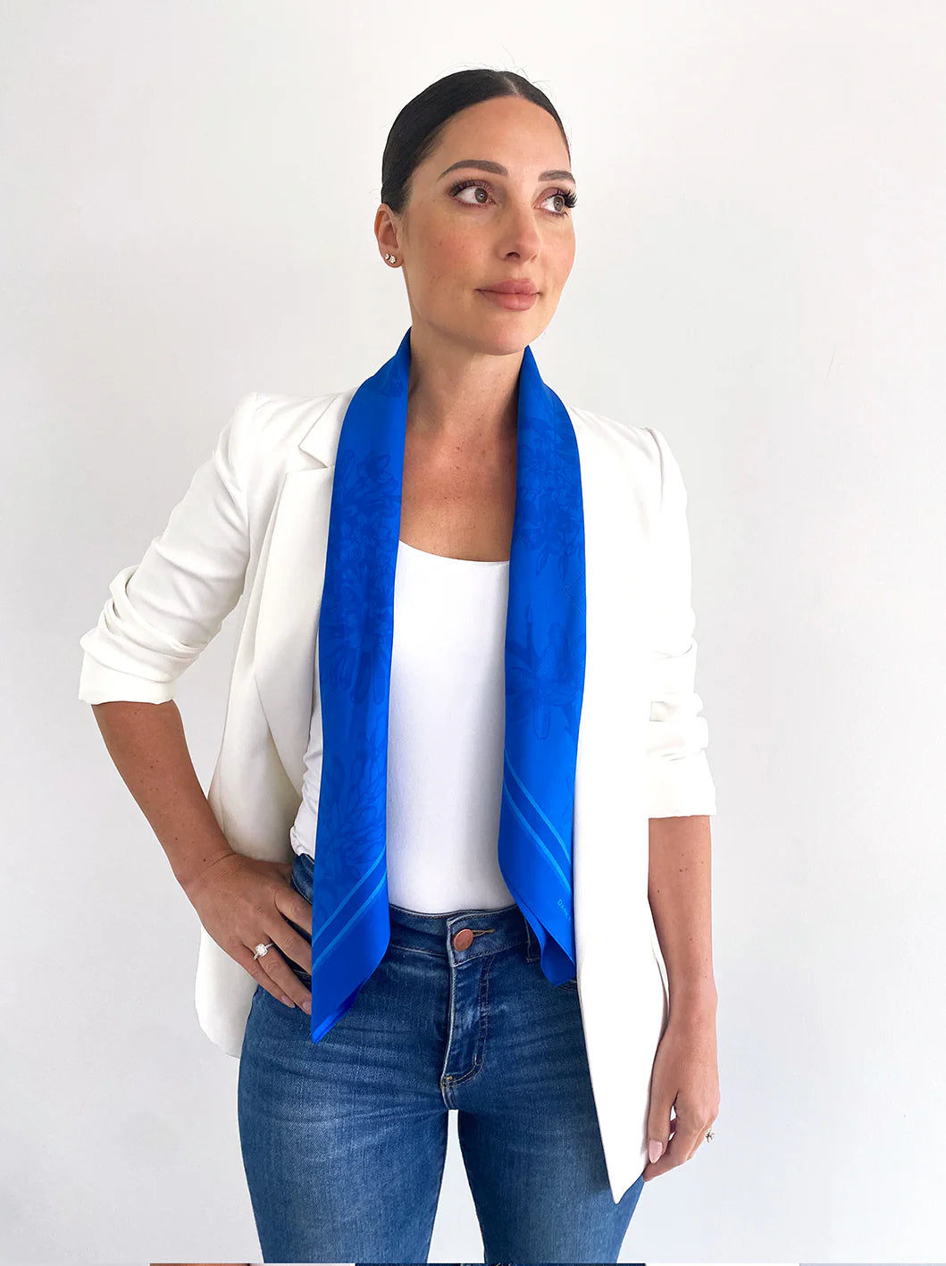 Dark Hampton Bolton Silk Scarf