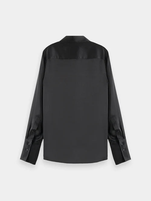 Scotch & Soda Satin Shirt Black