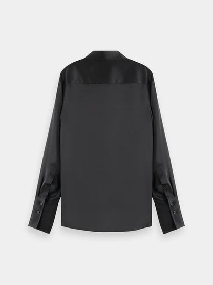 Scotch & Soda Satin Shirt Black