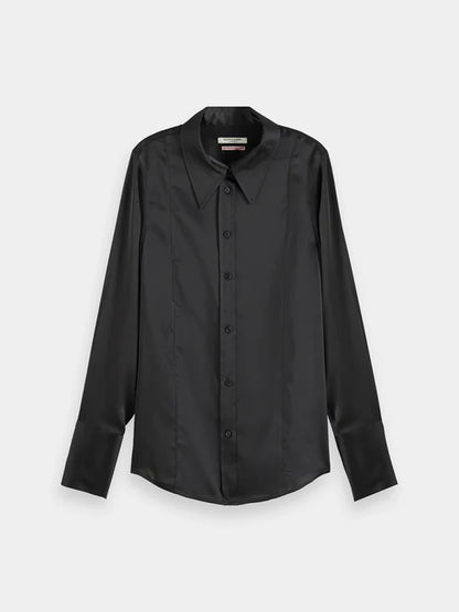 Scotch & Soda Satin Shirt Black