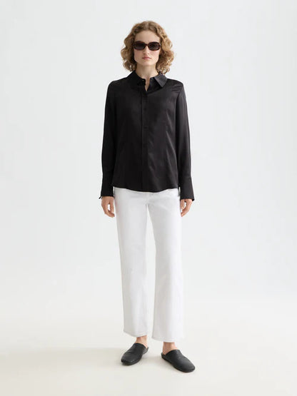 Scotch & Soda Satin Shirt Black