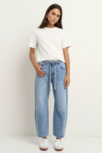 Stories Be Told Campus Light Blue Barrell Jeans