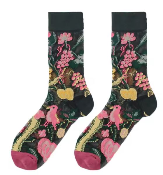 Sisters Matter Silk Lace Garden Socks