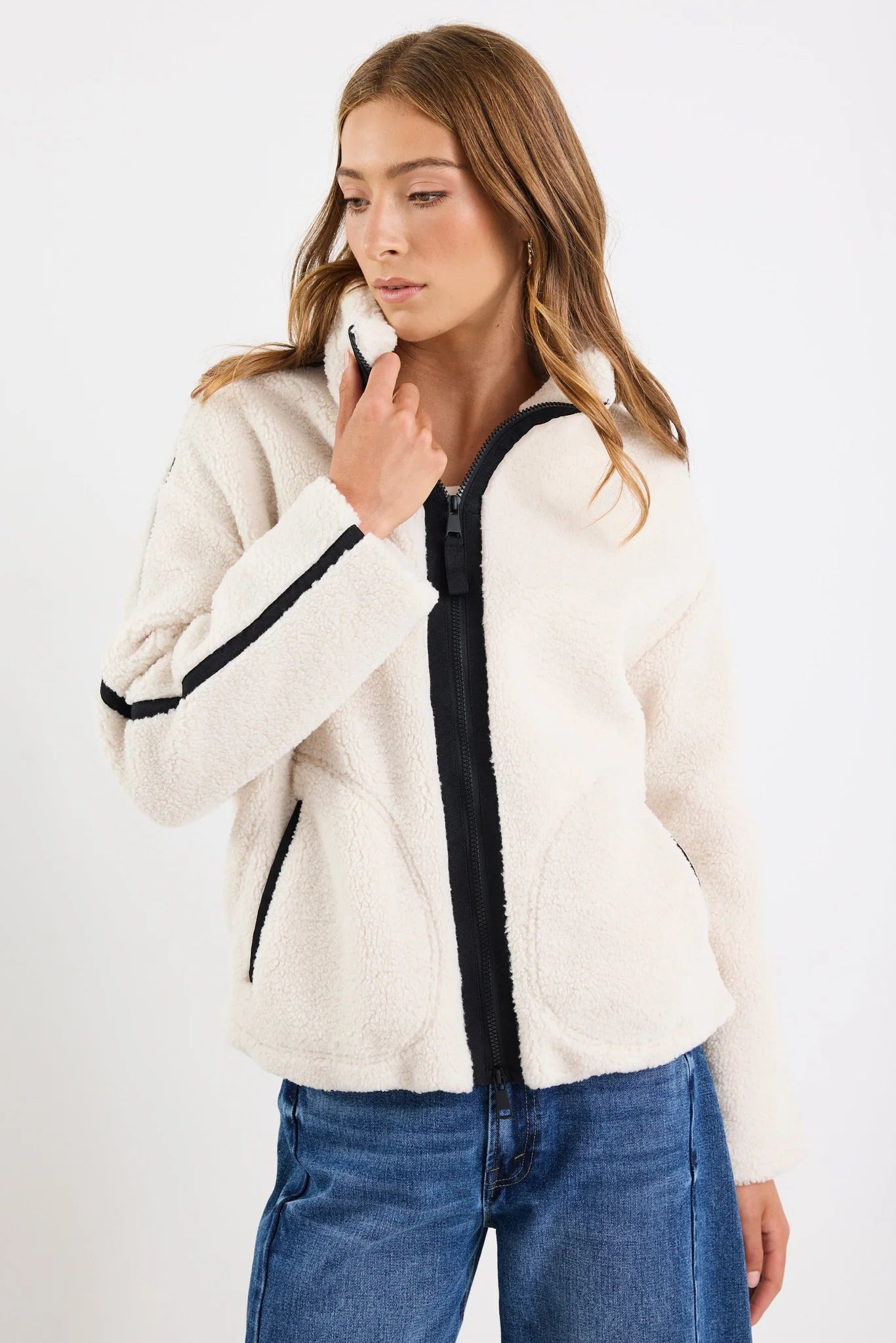 Among The Brave Chalet Taupe Sherpa Jacket