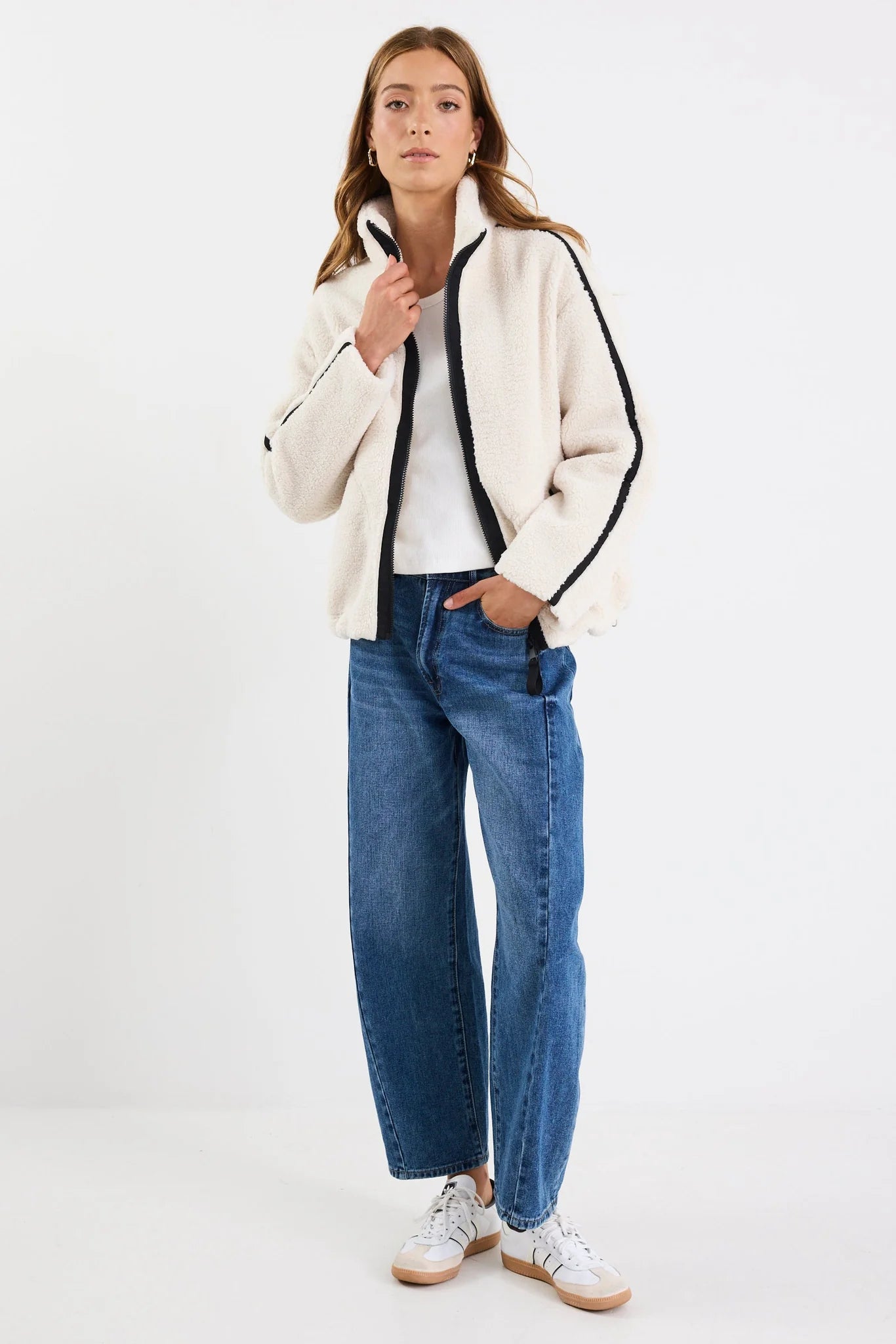 Among The Brave Chalet Taupe Sherpa Jacket