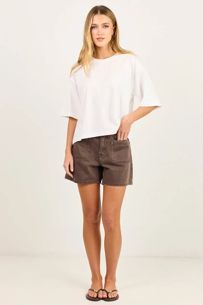 Stories Be Told Significant Mocha Pocket Front Shorts