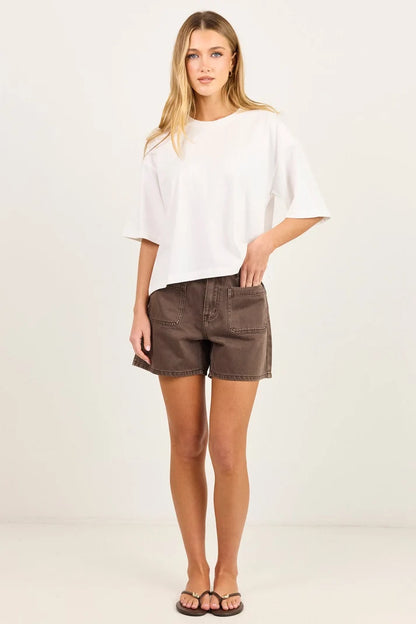 Stories Be Told Significant Mocha Pocket Front Shorts
