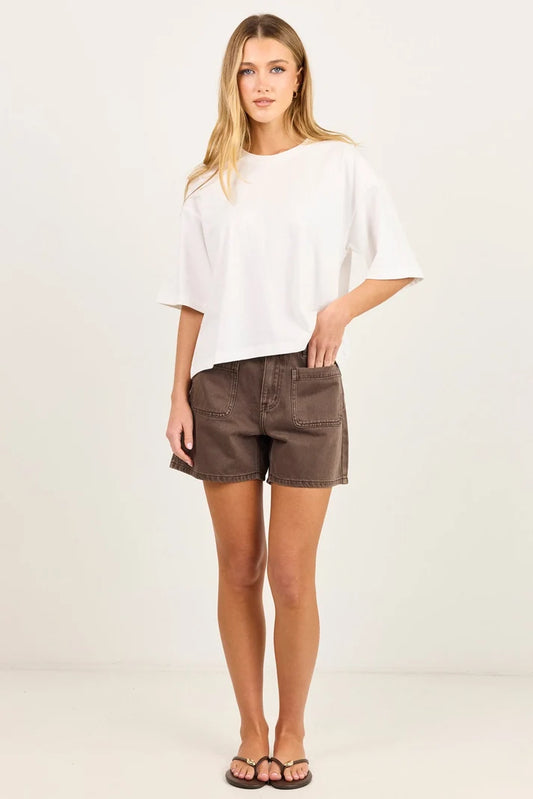 Stories Be Told Significant Mocha Pocket Front Shorts