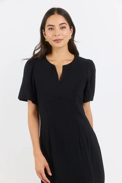 Stories Be Told Commend Black Texture Shaped SS Mai Dress