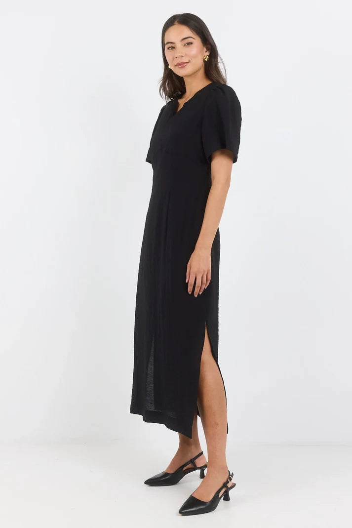 Stories Be Told Commend Black Texture Shaped SS Mai Dress