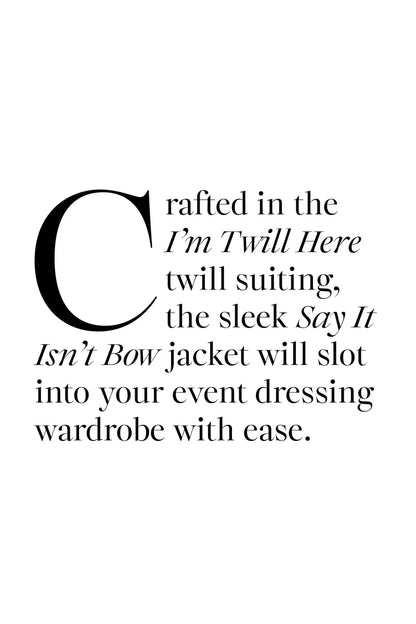 Coop Say It Isn't Bow Blazer