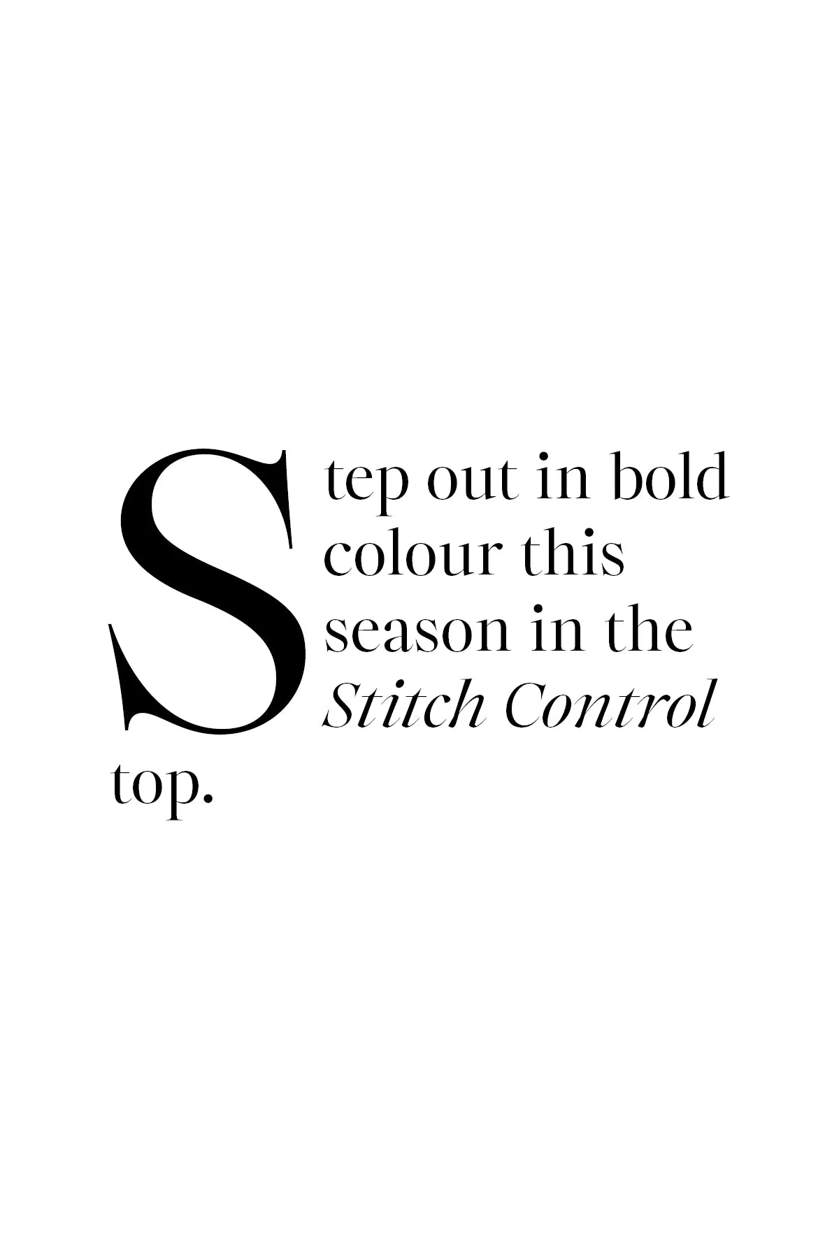 Coop Stitch Control Top