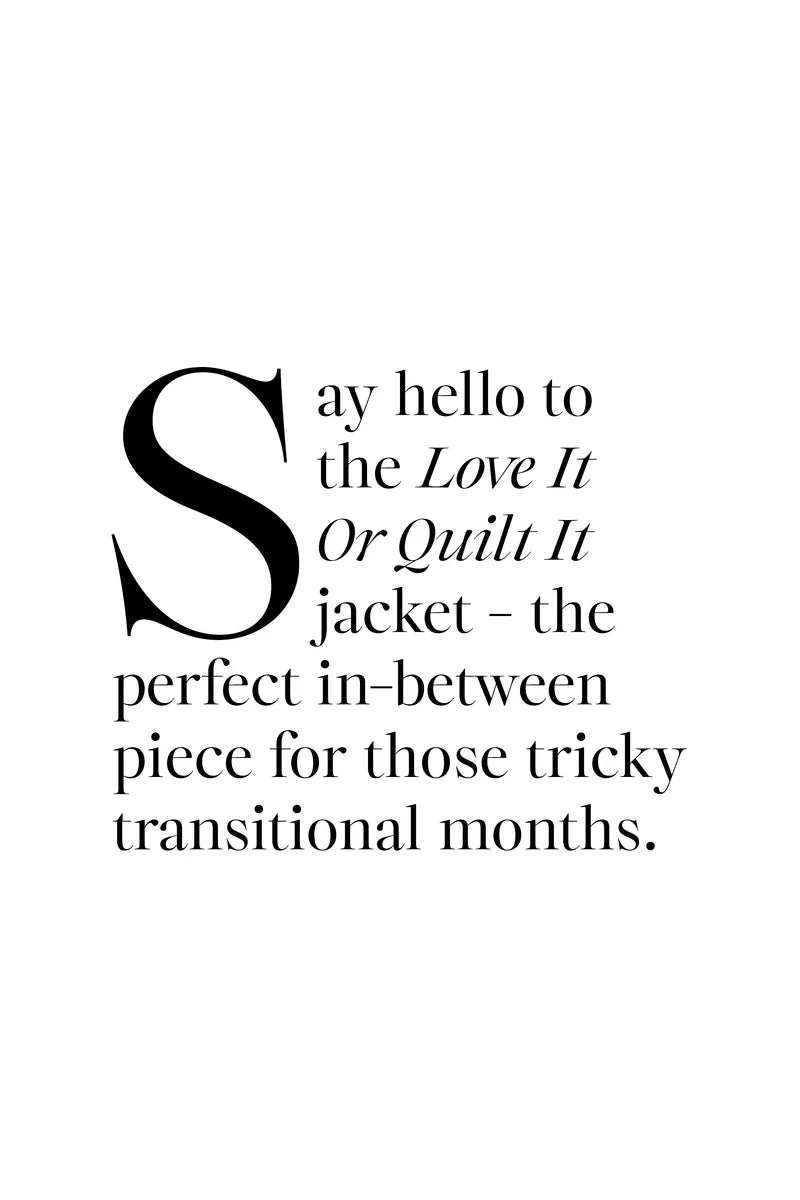 Coop Love It Or Quilt It Jacket
