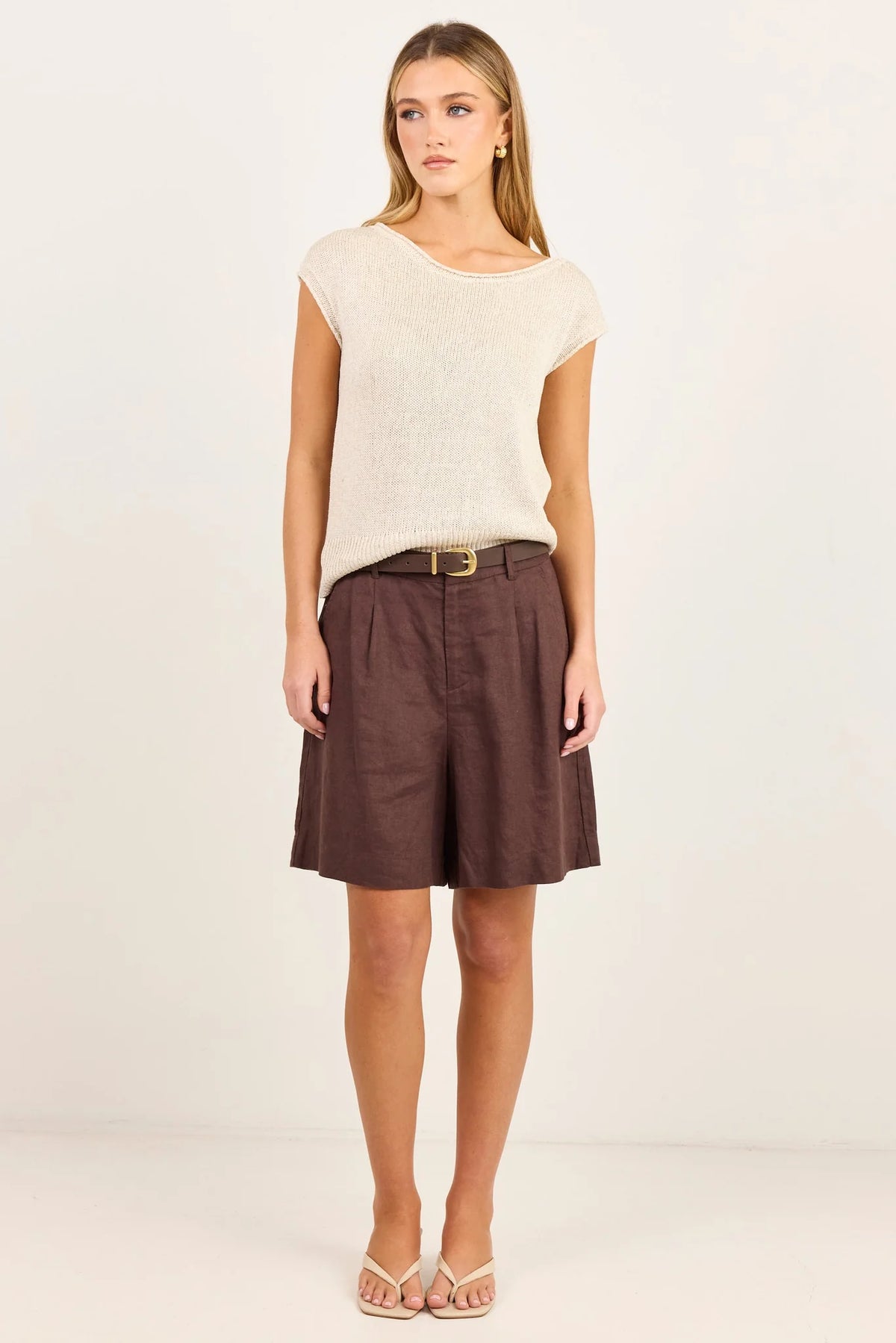 Stories Be Told Literal Linen Pleat Short
