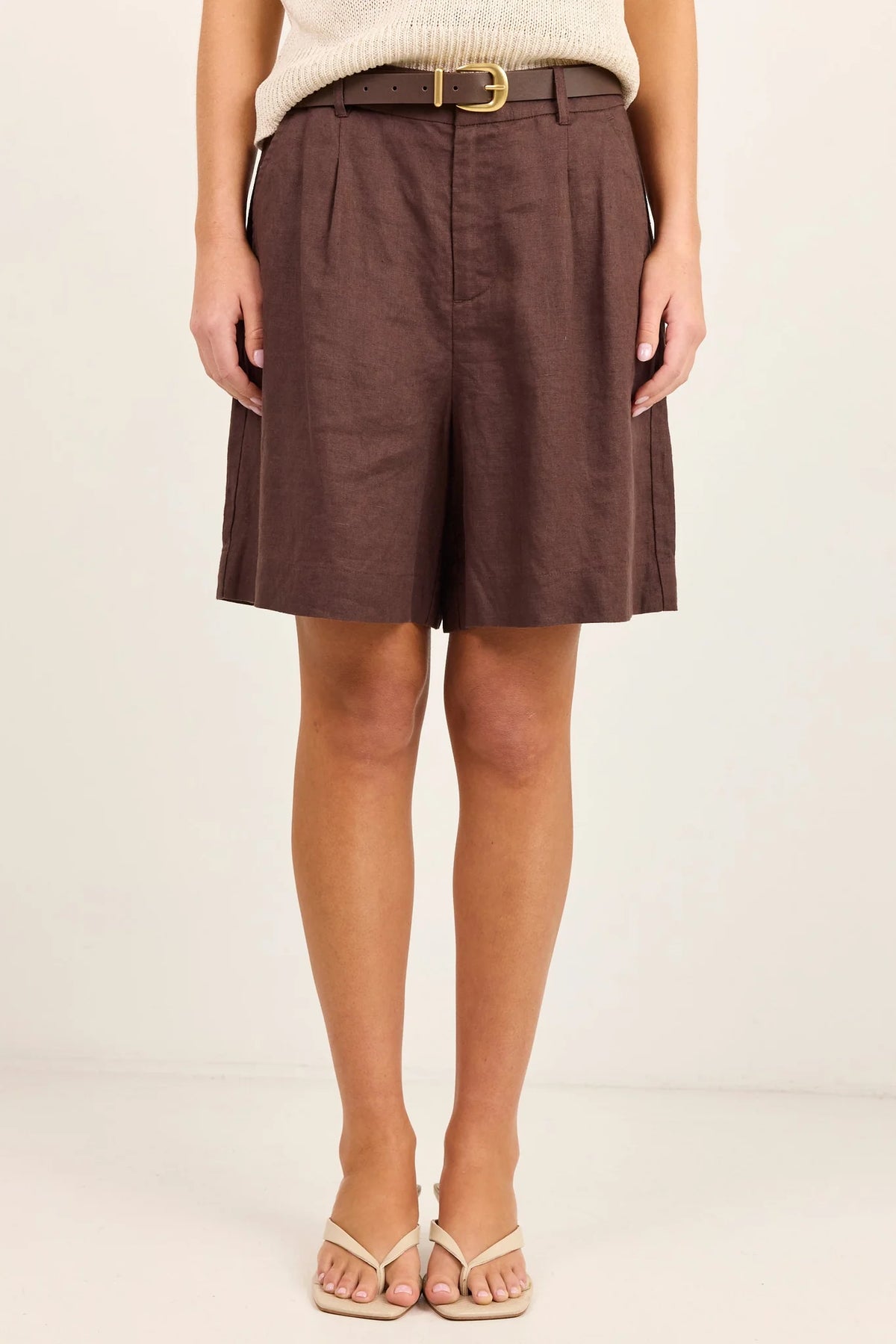Stories Be Told Literal Linen Pleat Short