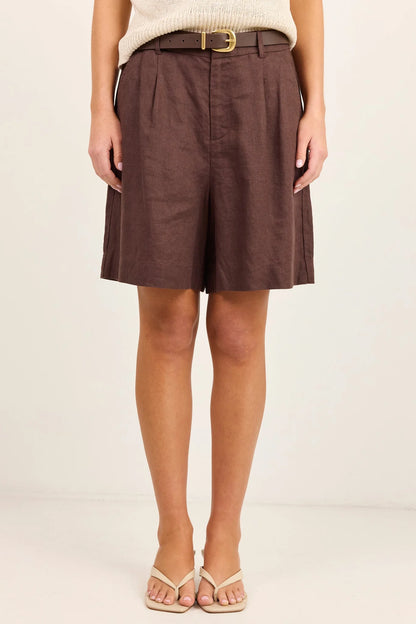Stories Be Told Literal Linen Pleat Short