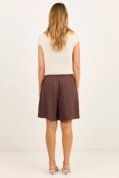 Stories Be Told Literal Linen Pleat Short