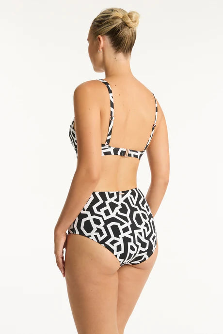 Sea Level Deco Panelled High Waist Pant