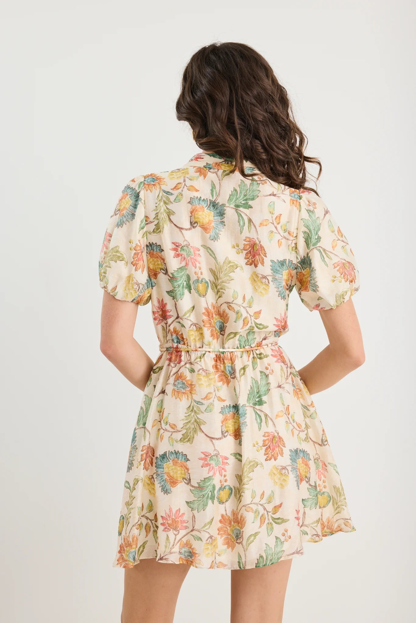 By Rosa Peach Bloom Mini Dress