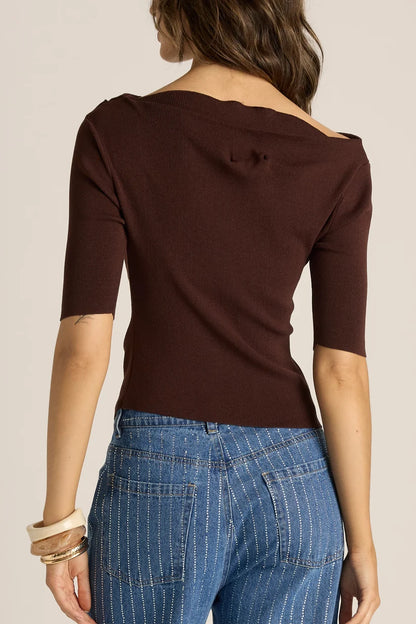 Sass Estelle Drape Neck Top