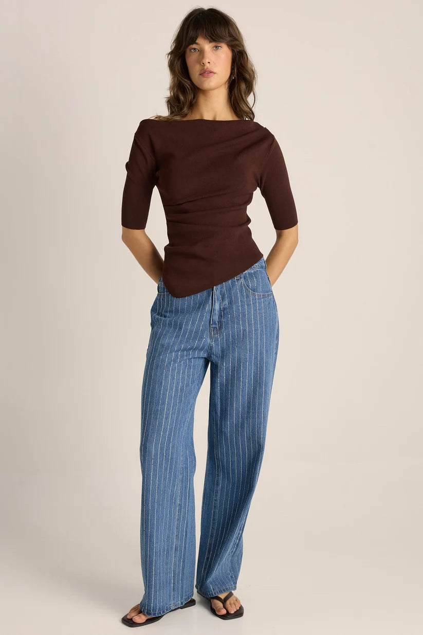 Sass Estelle Drape Neck Top