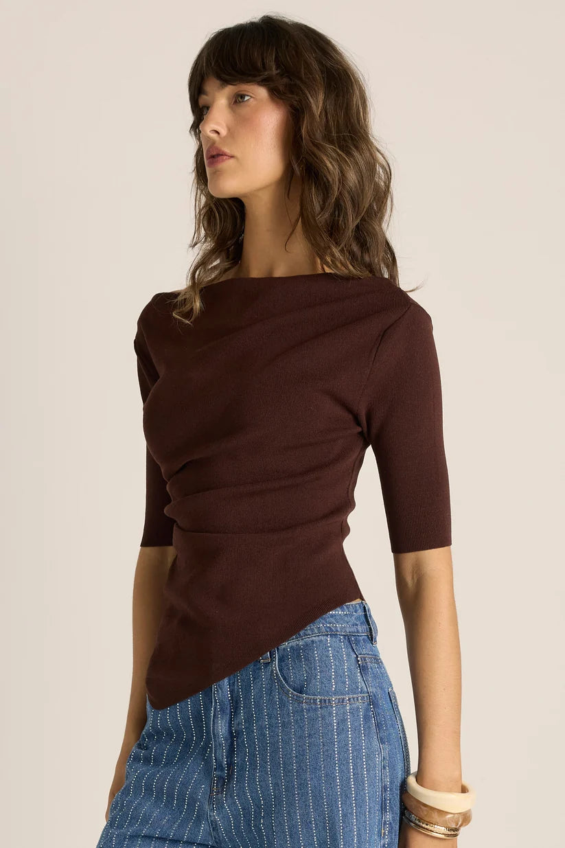 Sass Estelle Drape Neck Top