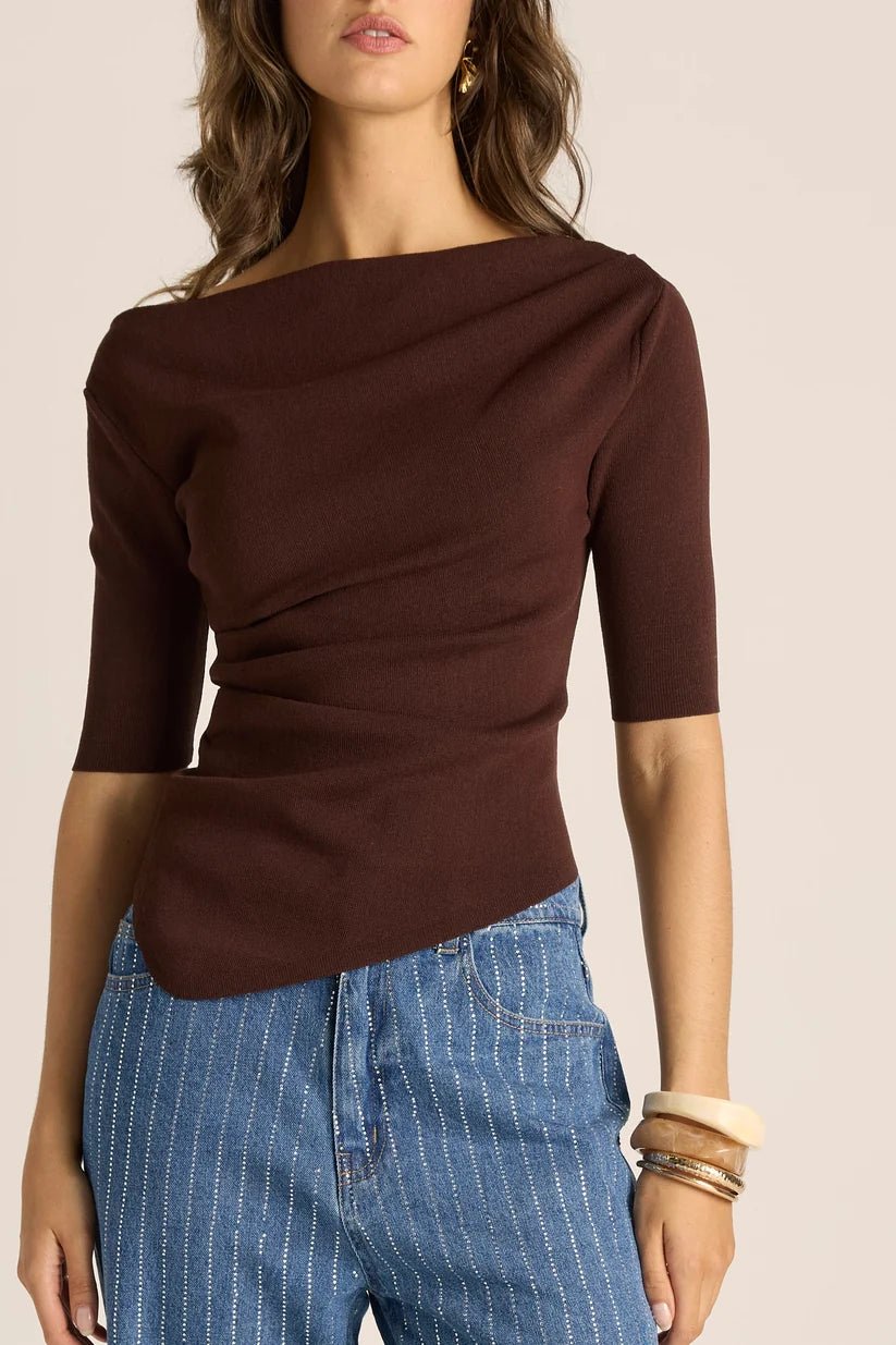 Sass Estelle Drape Neck Top