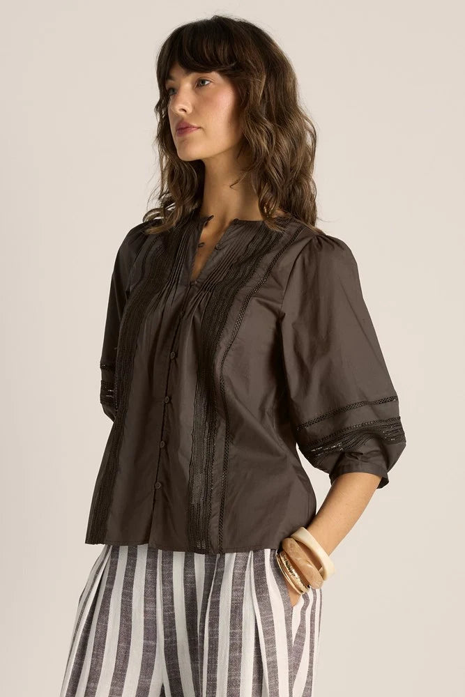 Sass Freya Lace Trim Blouse