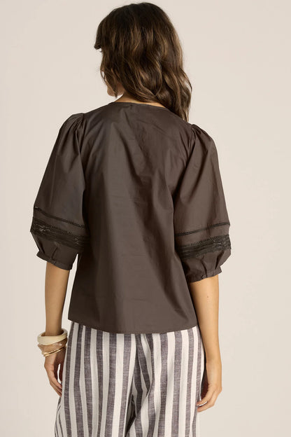 Sass Freya Lace Trim Blouse