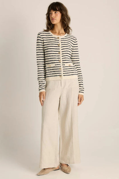 Fate+Becker Elle Stripe Knit Cardigan