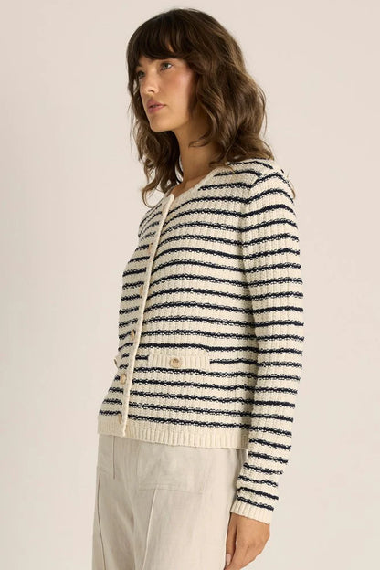 Fate+Becker Elle Stripe Knit Cardigan